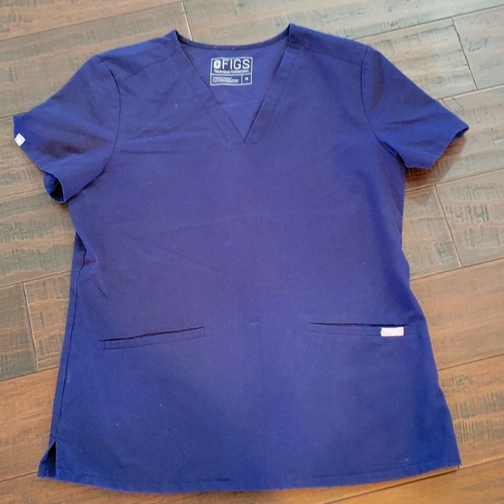 Figs technical collection navy scrub top.